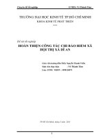 Hoàn thiện công tác chi trả bảo hiểm xã hội tại thị xã dĩ an 