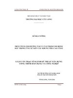 Phân tích ảnh hưởng TLD và tải trọng do động đất trong ứng xử kết cấu khung nhà cao tầng (LV thạc sĩ))
