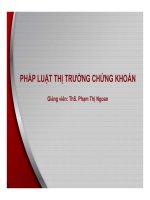 PHÁP LUẬT THỊ TRƯỜNG CHỨNG KHOÁN