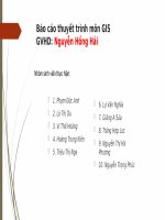 Báo cáo thuyết trình môn GIS (1)