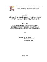 ĐÁNH GIÁ QUÁ TRÌNH PHÁT TRIỂN LẬP PHÁP Ở VIỆT NAM SAU HIẾN PHÁP NĂM 2013