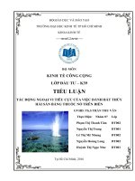 tác động ngoại vi tiêu cực của việc đánh bắt thủy hải sản bằng thuốc nổ trên biển 