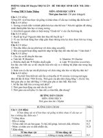 TUYỂN TẬP 5 ĐỀ THI HSG MÔN SINH LỚP 8 CỰC CHẤT