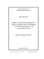 Nghiên cứu một số đặc điểm dịch tễ và hiệu giá kháng thể sau tiêm phòng vắc xin H5N1 trên gia cầm tại tỉnh Quảng Ninh (LV thạc sĩ))