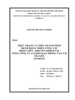 Thực trạng và một số giải pháp nhằm hoàn thiện công tác động viên khuyến khích nhân viên tại tổng công ty cơ khí giao thông vận tải sài gòn 