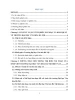 Sự thay đổi thị hiếu âm nhạc của sinh viên trường Đại học Văn hóa Hà Nội hiện nay