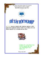 Hoàn thiện hệ thống động viên khuyến khich nhân viên tại công ty cổ phần dịch vụ cơ khí hàng hải  