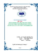 Thẩm định giá trị thương hiệu vincom theo mô hình phân tích   đánh giá của tổ chức interbrand 