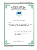 Xây dựng bảng hệ số điều chỉnh giá trị bất động sản theo yếu ốt chiều dài   chiều rộng 