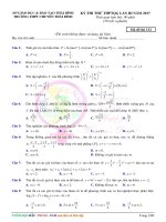 bộ đề thi trắc nghiệm toán chuyên có đáp án chi tiết