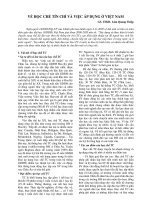 VỀ HỌC CHẾ TÍN CHỈ VÀ VIỆC ÁP DỤNG Ở VIỆT NAM