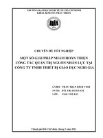 Một số giải pháp nhằm hoàn thiện công tác quản trị nguồn nhân lực tại công ty TNHH thiết bị giáo dục nghi gia  