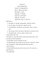 GIÁO ÁN :HOẠT ĐỘNG GÓC chăm sóc sức khoẻ