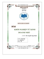 khởi nghiệp từ doanh nghiệp nhỏ 