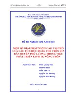 MỘT SỐ GIẢI PHÁP NÂNG CAO VAI TRÒ CỦA CÁC TỔ CHỨC ĐOÀN THỂ TRÊN ĐỊA BÀN HUYỆN PHÚ LƯƠNG TRONG VIỆC PHÁT TRIỂN KINH TẾ NÔNG THÔN