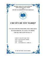 Ứng dụng phương pháp dòng tiền chiết khấu để thẩm định dự án cao ốc văn phòng cho mục đích góp vốn đầu tư 