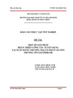 Một số giải pháp hoàn thiện công tác tuyển dụng nhân sự tại ngân hàng TMCP sài gòn thương tín   sacombank 