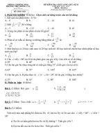 Đề thi toán lớp 6 học kỳ 1