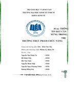 thông tin bất cân xứng trong thị trường thực phẩm chức năng 