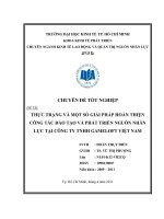 Thực trạng và một số giải pháp hoàn thiện công tác đào tạo và phát triển nguồn nhân lực tại công ty TNHH gameloft việt nam 
