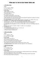 Tổng quát một số kiến thức tiếng anh