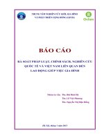 RÀ SOÁT PHÁP LUẬT, CHÍNH SÁCH, NGHIÊN CỨU QUỐC TẾ VÀ VIỆT NAM LIÊN QUAN ĐẾN LAO ĐỘNG GIÚP VIỆC GIA ĐÌNH