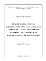 đề xuất giải pháp sử dụng triển khai chức năng chất lượng (qfd) trong công tác quy hoạch đô thị quận bình tân, tp  hồ chí minh (giai đoạn 2015 2020 và tầm nhìn đến năm 2030) 