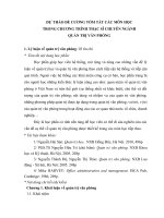Đề cương tóm tắt các môn học Thạc sĩ ngành Quản trị văn phòng của Đại học quốc gia hà nội