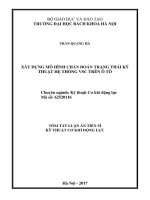 Luận án tiến sĩ xây dựng mô hình chẩn đoán trạng thái kỹ thuật hệ thống VSC trên ô tô (tt) 