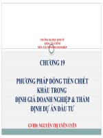 Thuyết trình môn tài chính doanh nghiệp phương pháp dòng tiền chiết khấu trong định giá doanh nghiệp và thẩm định dự án đầu tư 