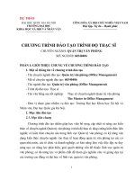 Khung chương trình đào tạo thạc sĩ ngành quản trị văn phòng ĐHQGHN