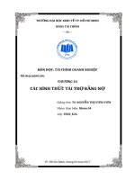Tiểu luận môn tài chính doanh nghiệp các hình thức tài trợ bằng nợ 