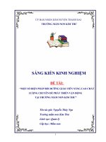 Một số biện bồi dưỡng giáo viên nâng cao chất lượng chuyên đề phát triển vận động tại trường mầm nonkim thư 