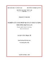 Nghiên cứu giải pháp quản lý chất lượng thi công đập xà lan 
