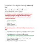 173 test bank for managerial accounting 4th edition by wild