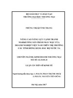 Nâng cao năng lực cạnh tranh marketing sản phẩm may mặc của doanh nghiệp việt nam trên thị trường các tỉnh đồng bằng bắc bộ nước ta