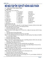 Bộ bài tập ôn tập kỹ năng giải toán môn Hóa học THCS