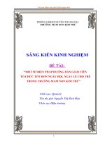 Một số biện pháp hướng dẫn giáo viên tố chức tốt hơn ngày hội, ngày lễ cho trẻ trong trường mầm non kim thư 