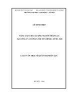 Nâng cao chất lượng nguồn nhân lực tại Công ty Cổ phần Truyền hình cáp Hà Nội (LV thạc sĩ)