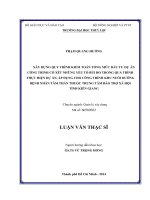 Xây dựng quy trình kiểm toán tổng mức đầu tư dự án công trình có xét những yếu tố rủi ro trong quá trình thực hiện dự án, áp dụng cho công trình khu nuôi dưỡng bệnh nhân tâm thần  