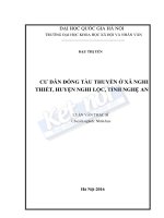 ĐỀ TÀI CƯ DÂN ĐÓNG TÀU THUYỀN Ở XÃ NGHI THIẾT, HUYỆN NGHI LỘC, TỈNH NGHỆ AN