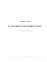 Establishing the business strategy in the period 2011 2015 of ninh binh construction consultant joint stock company