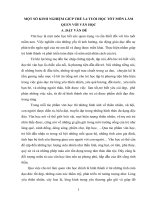 MỘT SỐ KINH NGHIỆM GIÚP TRẺ 34 TUỔI HỌC TỐT MÔN LÀM QUEN VỚI VĂN HỌC