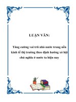 Tăng cường vai trò nhà nước trong nền kinh tế thị trường theo định hướng xã hội chủ nghĩa ở nước ta hiện nay