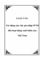 Tác động của việc gia nhập WTO đến hoạt động xuất khẩu của Việt Nam
