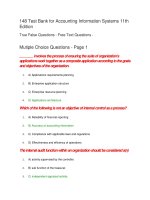 148 test bank for accounting information systems 11th edition