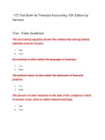 173 test bank for financial accounting 10th edition by harrison