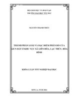 THÀNH PHẦN LOÀI VÀ ĐẶC ĐIỂM PHÂN BỐ CỦA GIUN ĐẤT Ở KHU VỰC XÃ LIÊN HÒA, LẠC THỦY, HÒA BÌNH