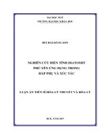 Nghiên cứu biến tính diatomit phú yên ứng dụng trong hấp phụ và xúc tác 