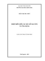 Phép biến đổi các dãy số nguyên và ứng dụng (LV thạc sĩ)